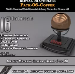 Metals Material Pack-06-Copper for Cinema 4D