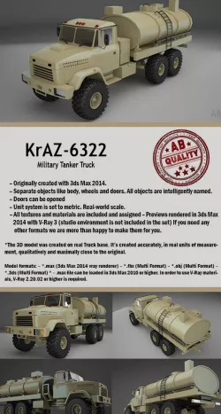 Military Tanker Truck (KrAZ-6322)