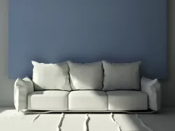 Modern three seat pillow sofa