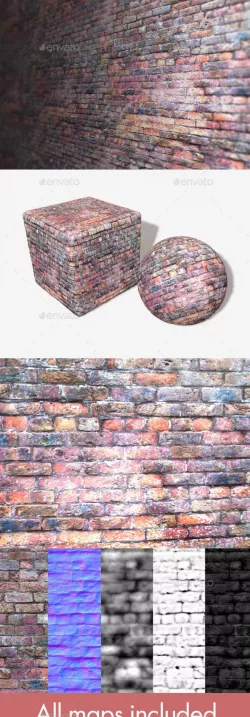 Old Purple Bricks Seamless Texture