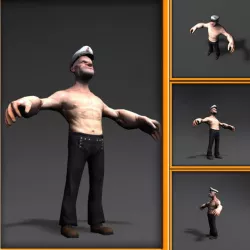 Popeye 3d cartoon character
