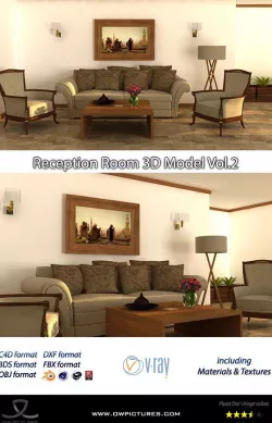 Reception Room 3D Model Vol.2