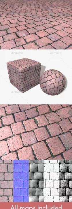 Red Cobblestone Seamless Texture