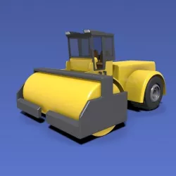 Road roller construction vehicle