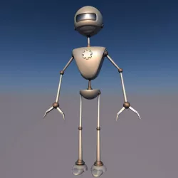 Robotic 3d character ( X-JV1.0 ) rigged alien droid