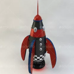 Rocket Toy Low Poly