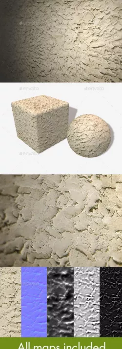 Rough Wall Plastering Seamless Texture