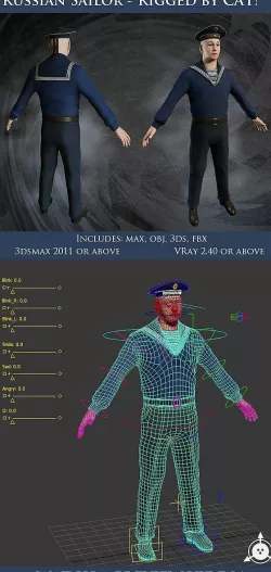 Russian Sailor Character - Full Rig