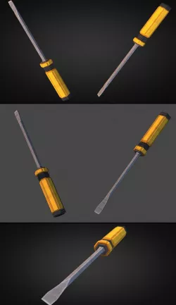 Screwdriver - 3D Low Poly