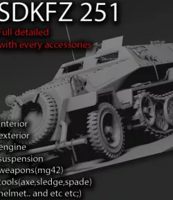Sdkfz 251 High poly