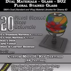 SMA's Dual Materials - Glass - S02 - Floral