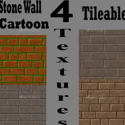 Stone Wall Cartoon Texture Pack