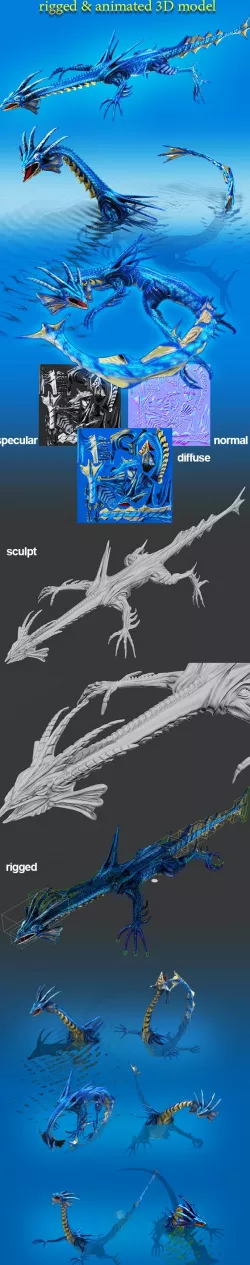Toon Water Dragon