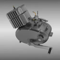 Two stroke moped motorcycle engine
