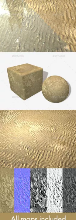 Wavy Wet Sand Seamless Texture