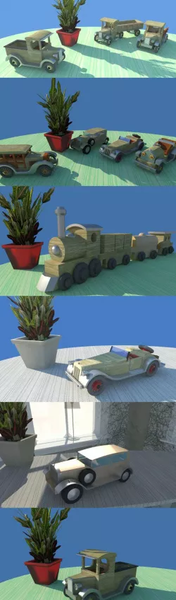 Wooden Toy Cars package