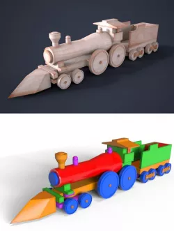 Wooden Train Toy