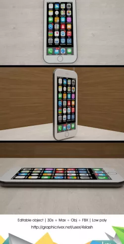 3d Low Poly iPhone 6