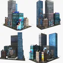 3D Lowpoly City Block