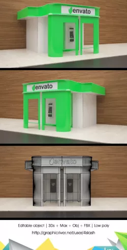 3d Outdoor ATM Machine