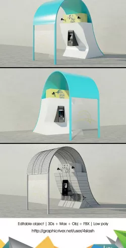 3D Outdoor ATM Machine