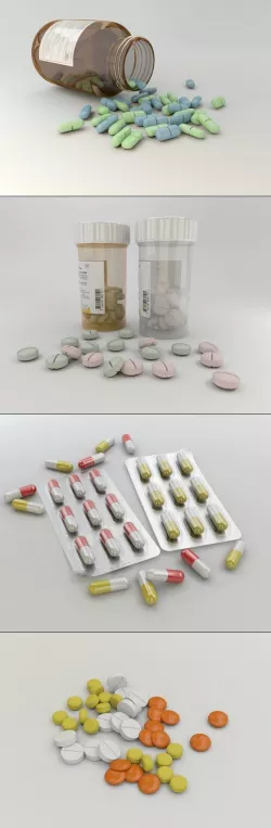 3D pills and capsules