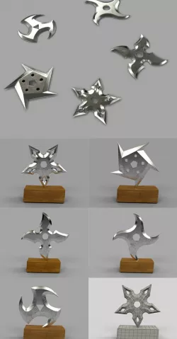 5 Shuriken Set - Throwing Star