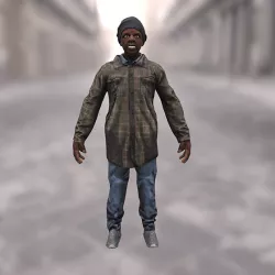 Afro urban homeless