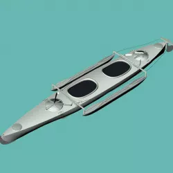 Aluminium Canoe 3D model