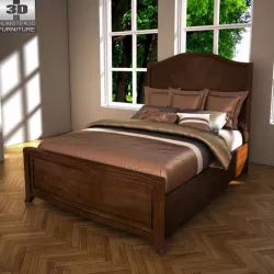 Ashley Ashlyn Queen Sleigh Bed - 3D Model.
