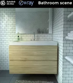 Bathroom interior scene