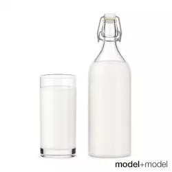 Bottle and glass of milk