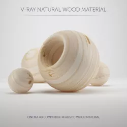 C4D V-Ray Natural Wood Material