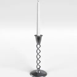 Candle with twisted holder