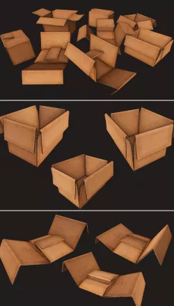 Cardboard boxes Debris