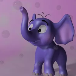 Cartoon baby elephant RIGGED