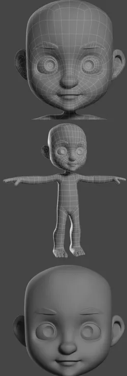 Cartoon Boy base mesh