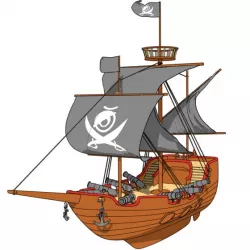 Cartoon Pirate Ship