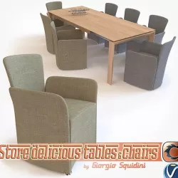 Chair NIDO & Table OMNIA dining set CALLIGARIS