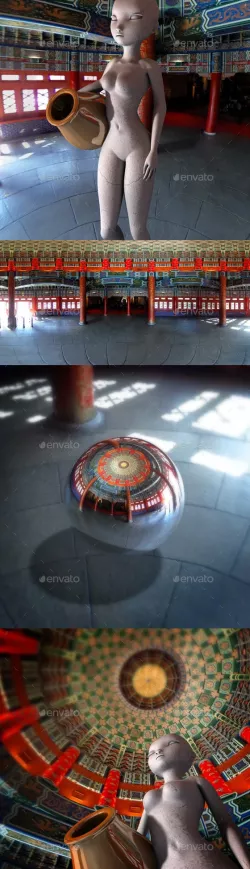 Chinese Temple Interior HDRI