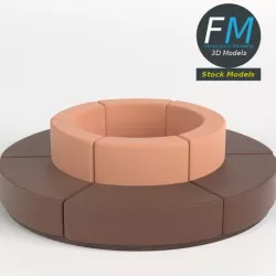 Circular lobby couch