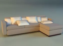 Cloth corner sofa simple