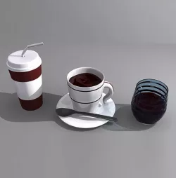 Coffe Cups and Glass Package