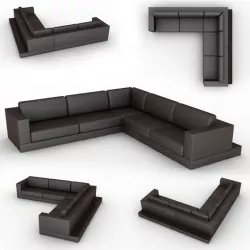 Corner sofa with shelf 3000x3250
