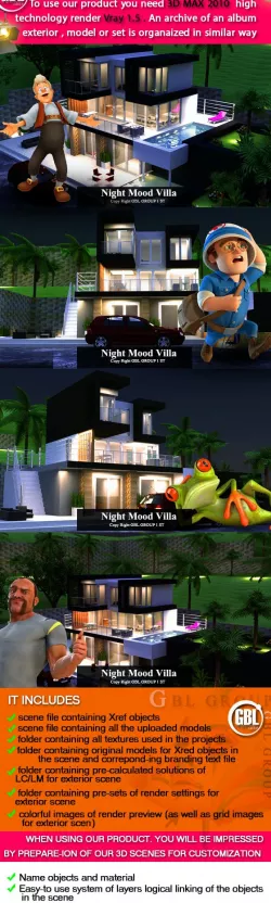 Creative Night Mood Villa