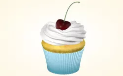 Cupcake with cherry