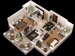 detailed 3d apartment