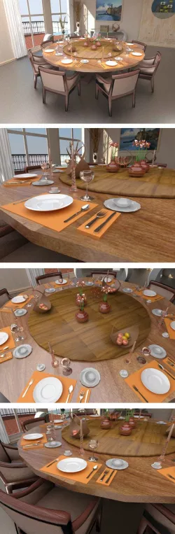 Dinner table set