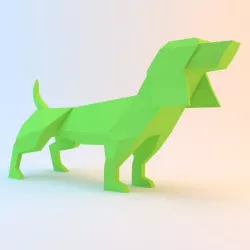 Dog low poly