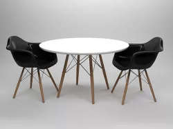 Eames table and chairs